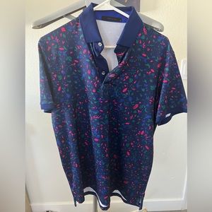 Greyson polo. Floral design. NWOT. Size Small.